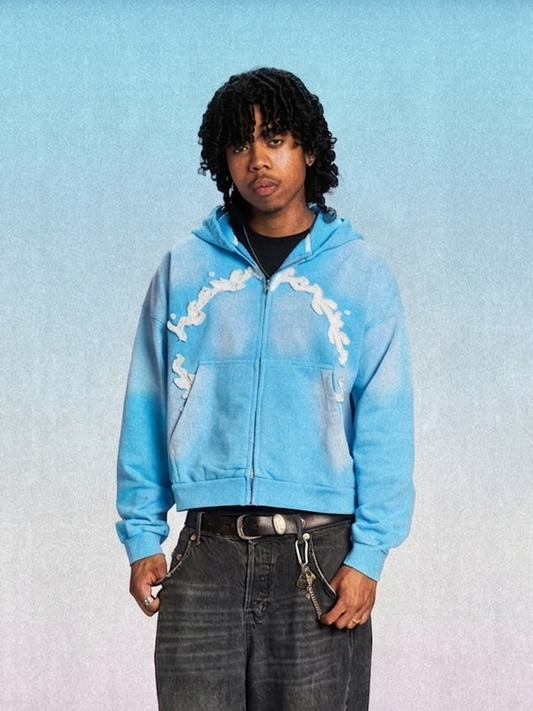 SKY BLUE ZIP-UP